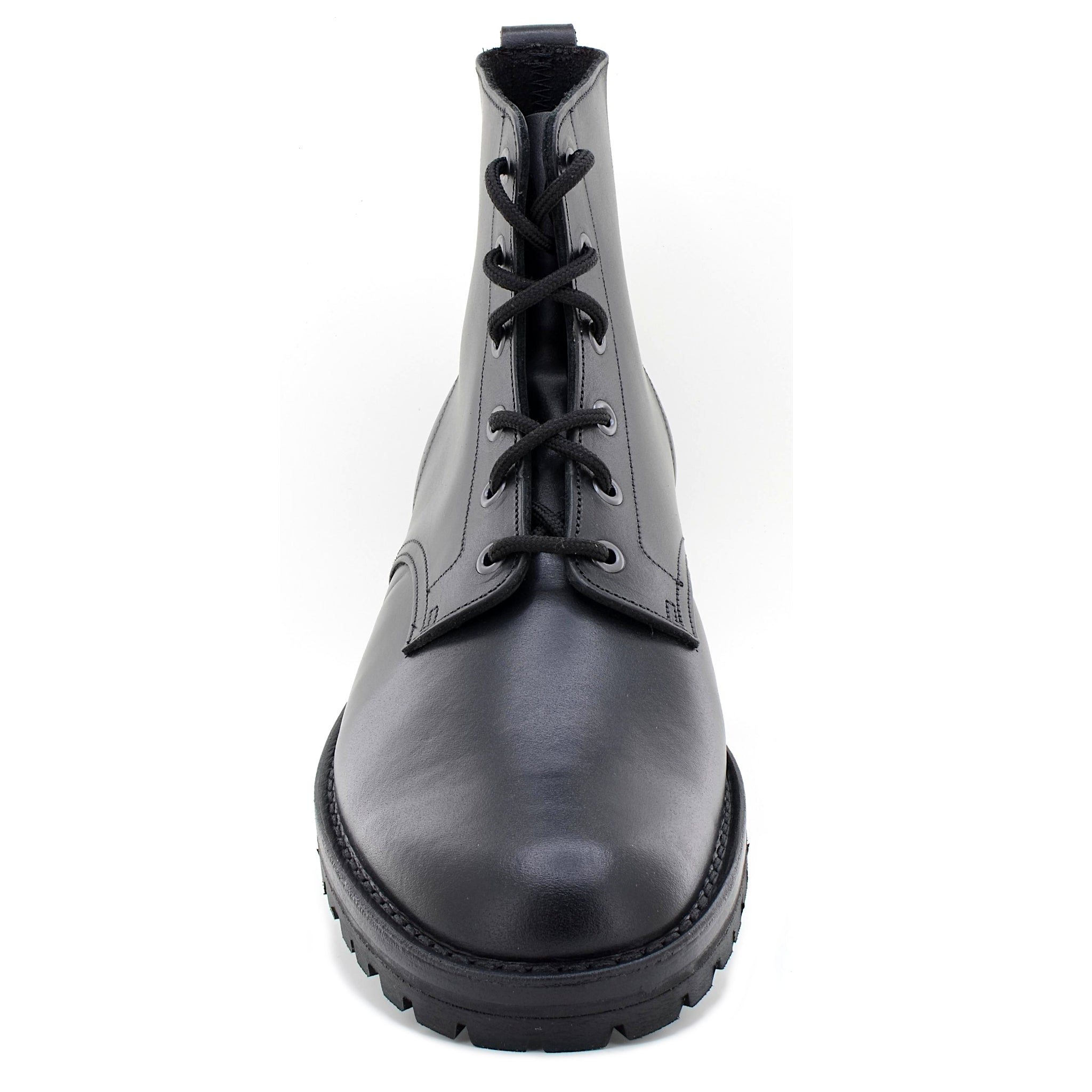 6 eye derby boot black