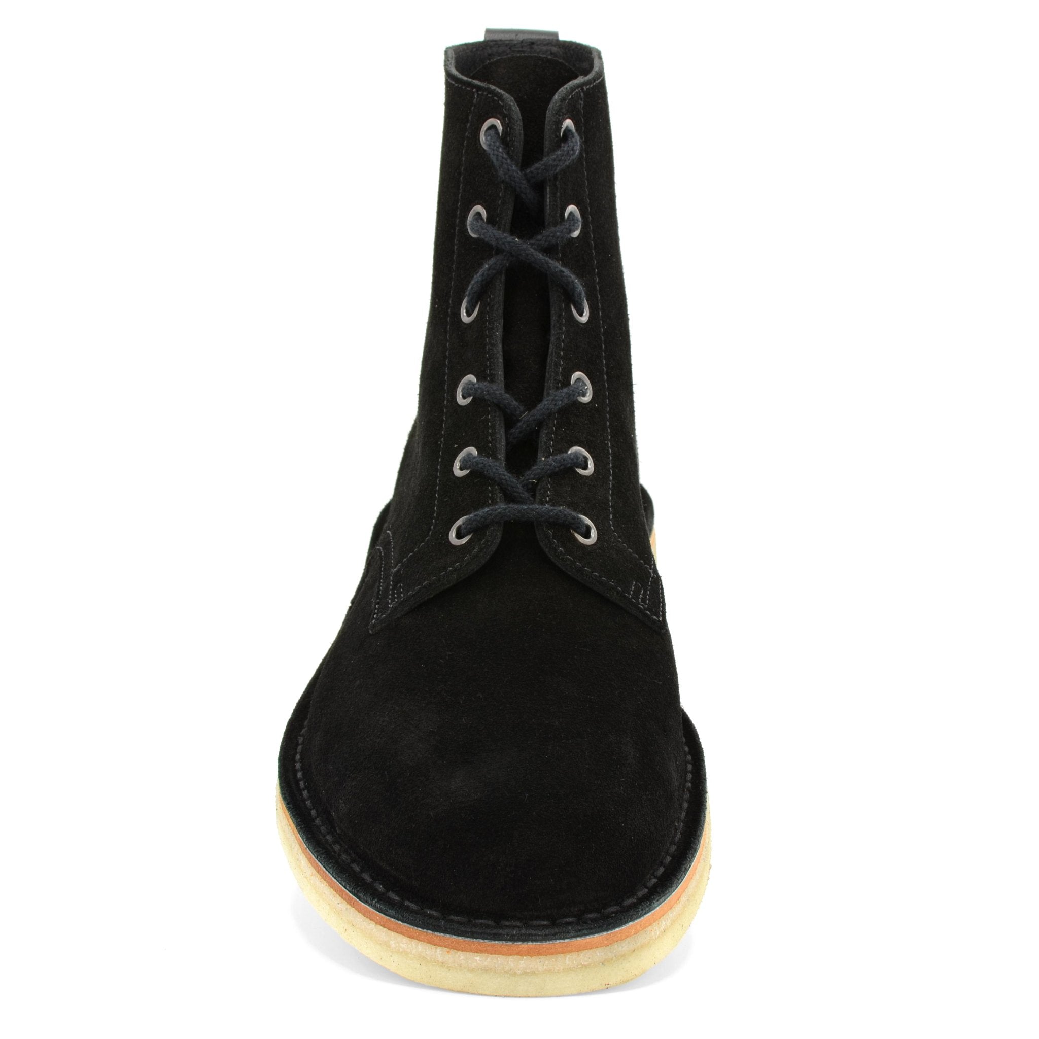 black suede stitchdown derby boot