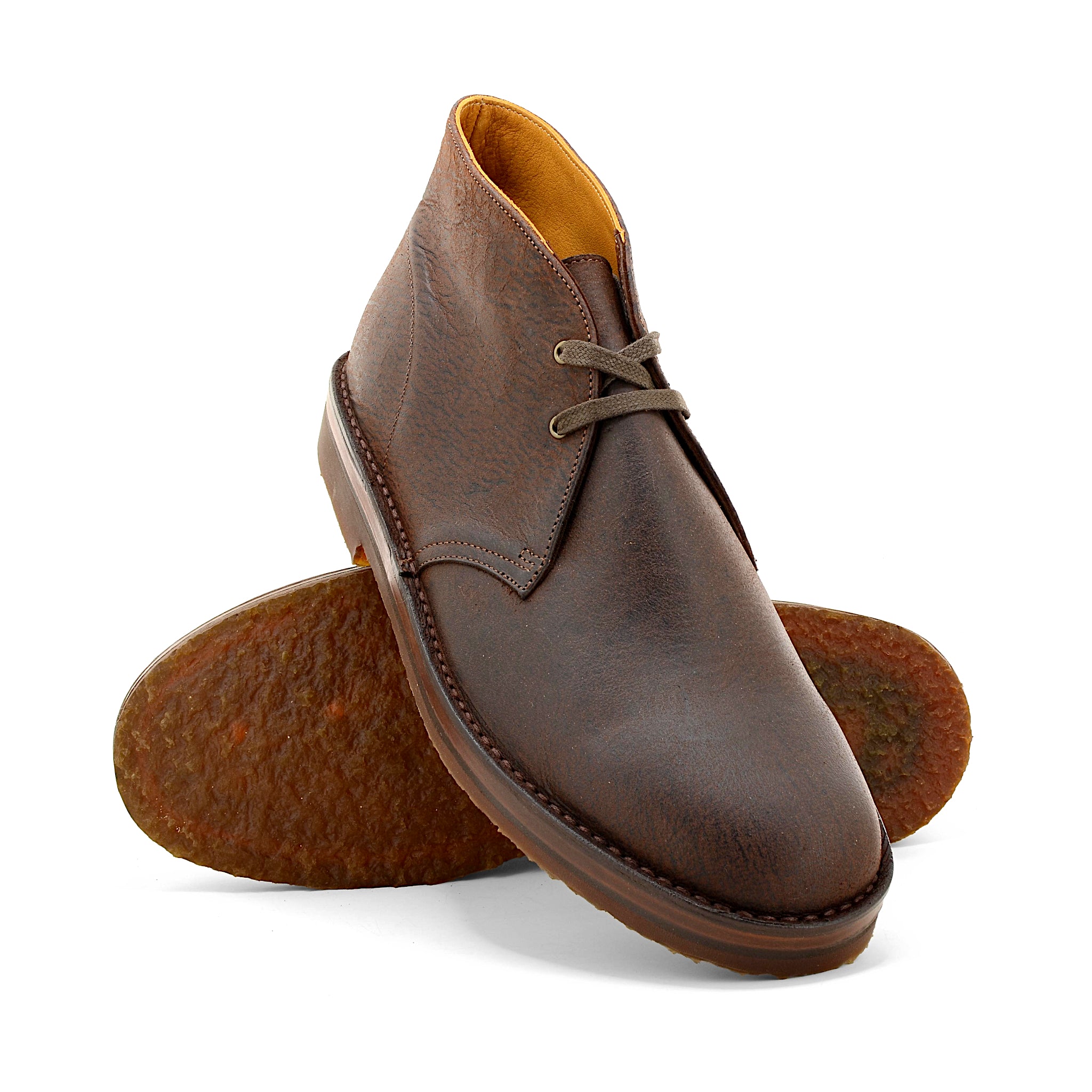 pair wild elk leather chukka boots
