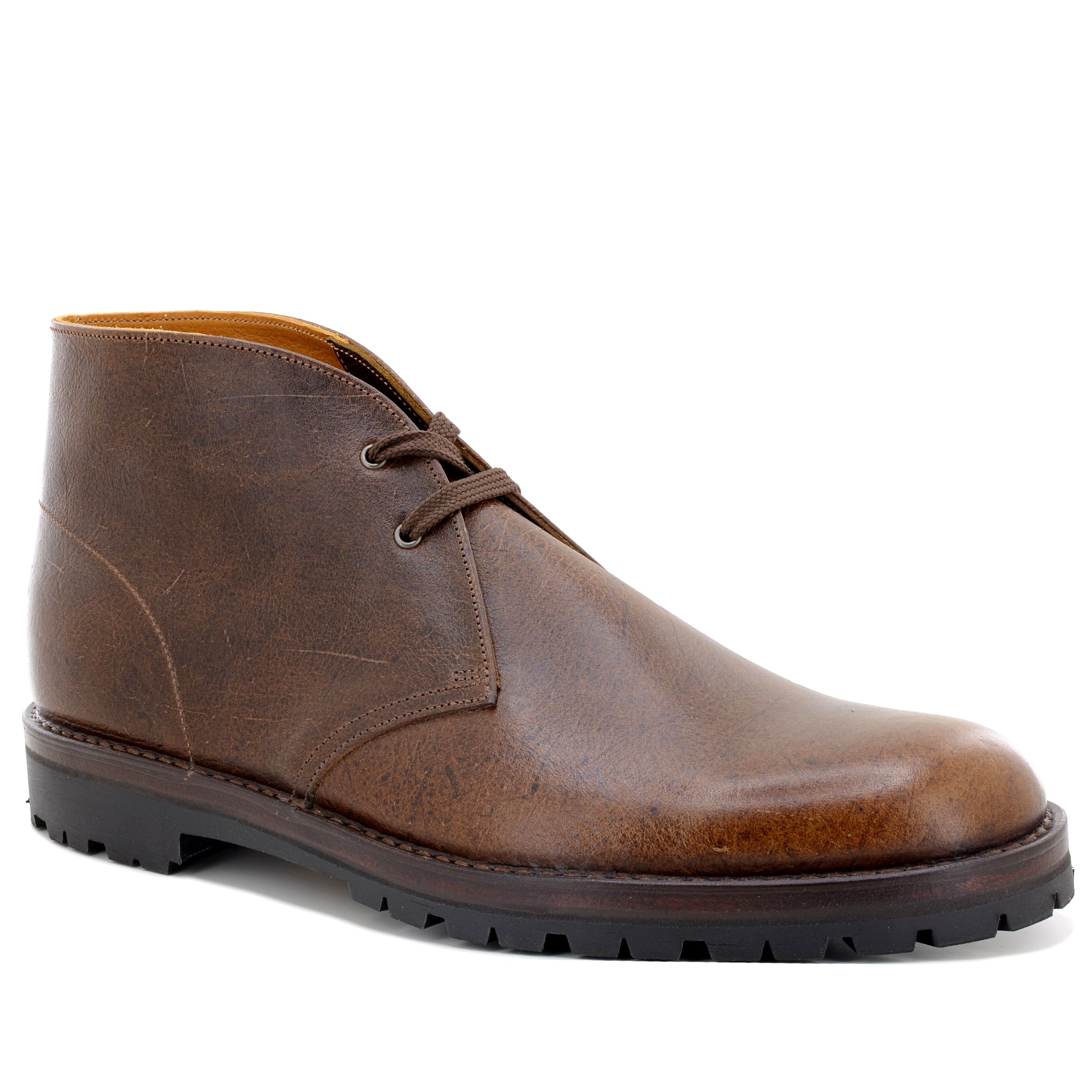 brown kudu leather chukka boots
