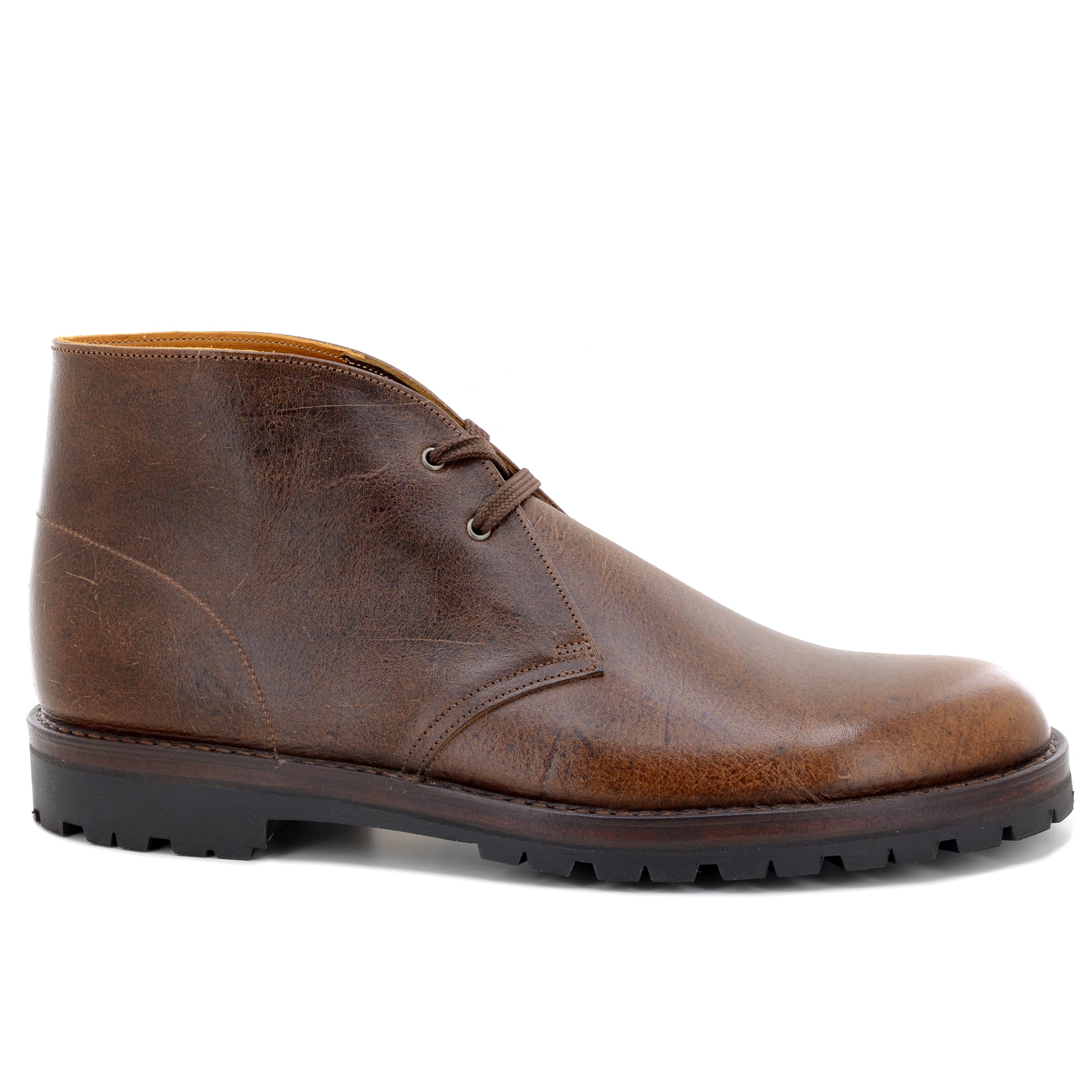 brown kudu leather desert boots
