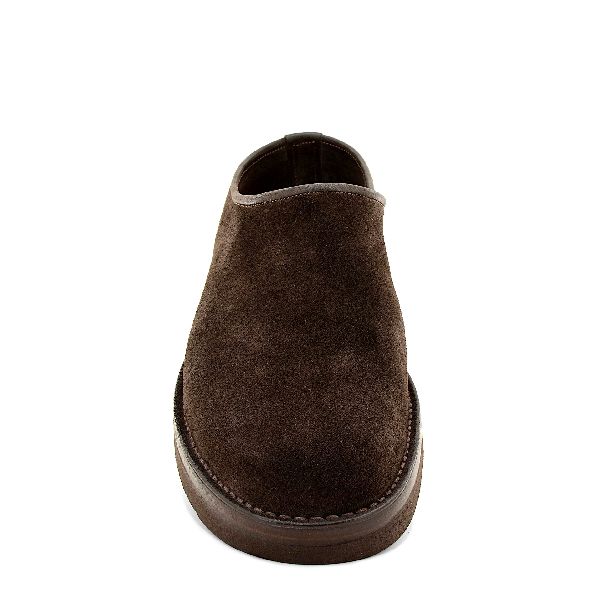 brown suede slip on shoe