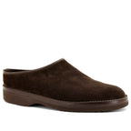 brown suede slipper