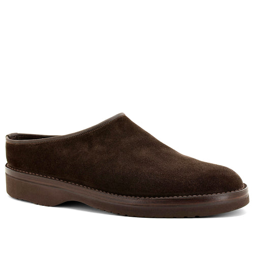 brown suede slipper