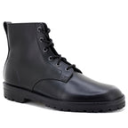 derby boot black leather