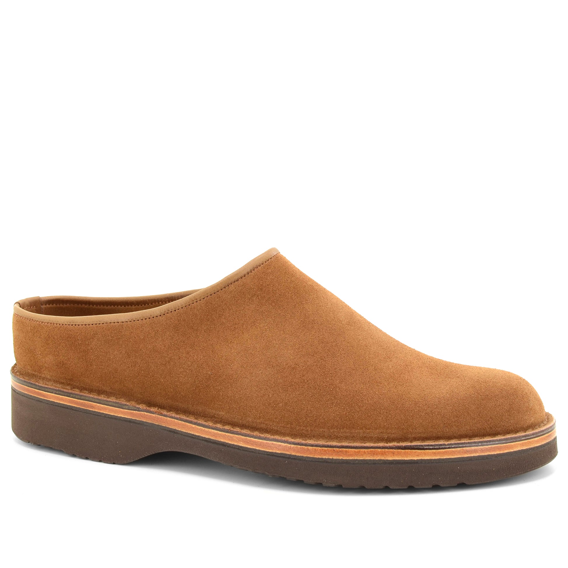 light brown suede slipper