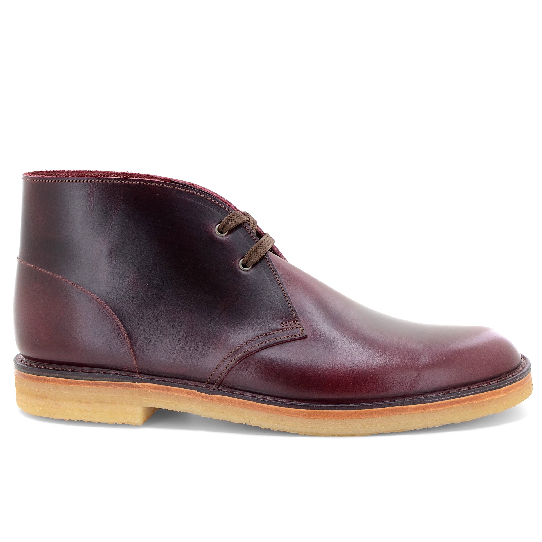 smooth burgundy desert boots