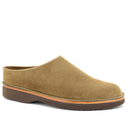 tan leather slipper