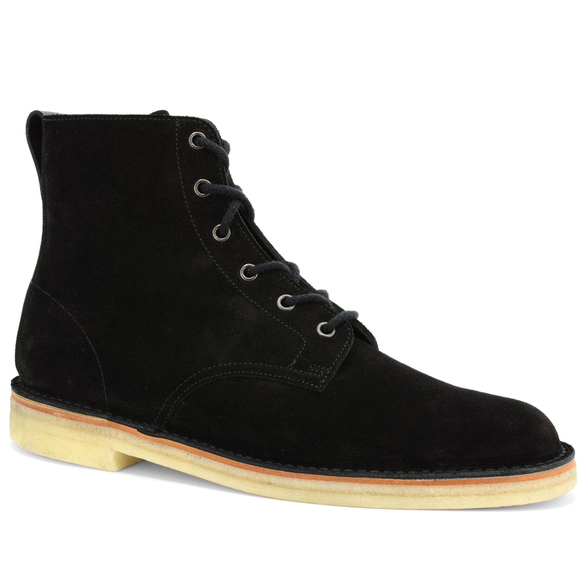 black suede hitop desert boot