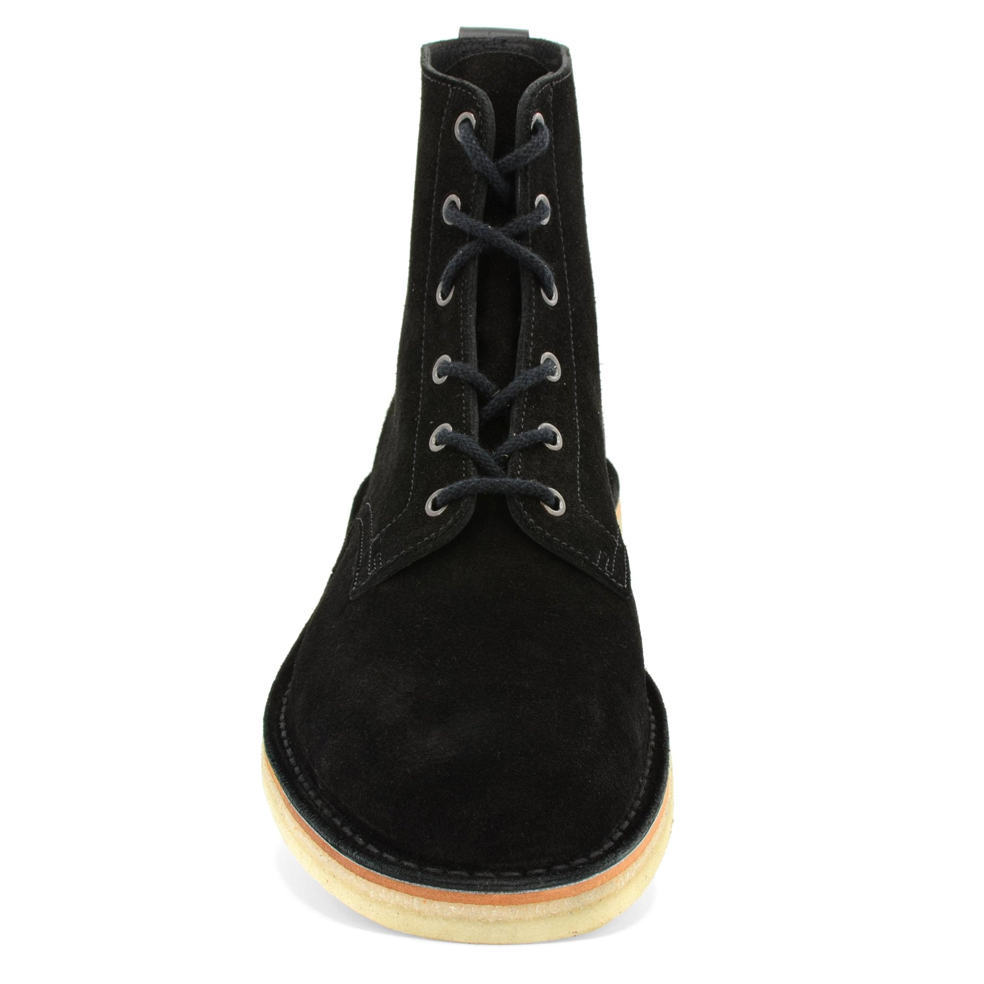 black suede stitchdown derby boot 