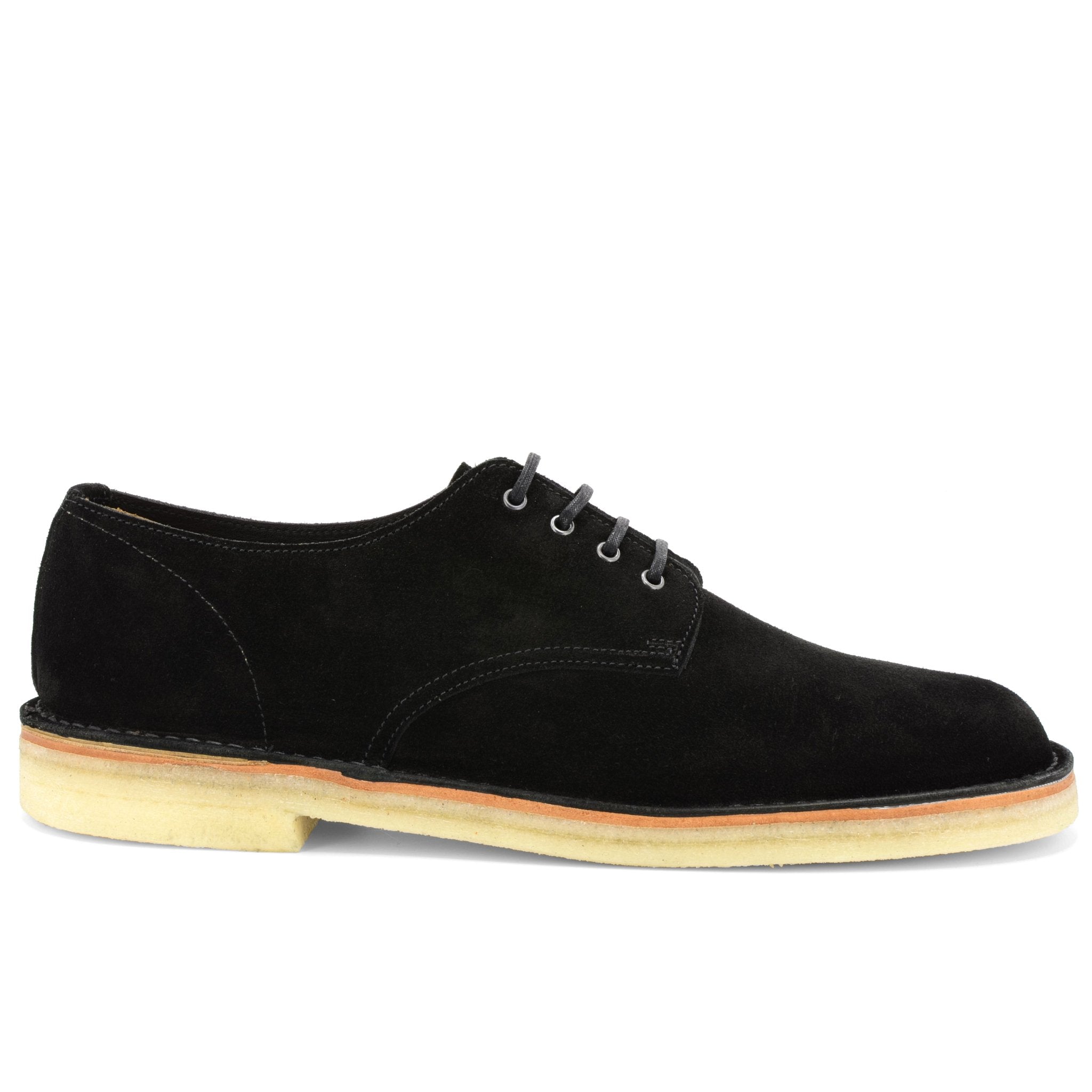 black suede stitchdown shoes
