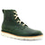 green leather derby boot