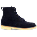 navy suede stitchdown derby boot