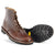 pair brown horween stitchdown derby boots